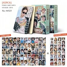60+32PCS Korean Boy Group Photo Cards Stickers Set - JUHOON JAMES Collectible LOMO Cards, Making It The Perfect Valentine's Day Gift, New Year's Gift, Or A Special Gift For Boys And Girls' Fans. - Multicolor - View 12