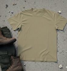 Set Of 5 Basic Plain Cotton Short-Sleeve T-Shirts For Men And Women - Comfortable Casual Fashion - Màu be - Xem 1