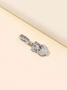 1pc Rhinestone Decor Owl Shaped Pendant - Multicolor - View 3