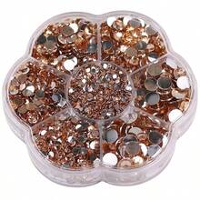 5000颗/盒,2毫米、3毫米、4毫米、5毫米、6毫米,5种尺寸,果冻糖果色,透明AB水晶珠,花形盒,圆形平底水钻,多色水晶宝石,非热熔DMC珠宝珠,玻璃石,3D钻石图案设计配件,闪亮美甲贴纸,适用于衣服、包包、鞋子、杯子、手机壳、手工艺品、DIY装饰。 - AB Colors - 查看 51