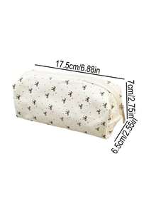 1 st svart rosettpennfodral, attraktivt pennfodral för studenter med stor kapacitet för brevpapper, förvaringsficka för skolmaterial, tillbaks till skolan - Ett stycke - Visa 2