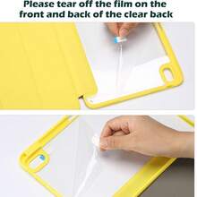 Skyddsfodral med stativ och pennfack för surfplatta, smart väcknings-/vilolägesfunktion, 2 betraktningsvinklar, fall- och reptålig - Gul - Visa 6