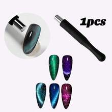 1/2pcs Set, Strong Magnetic Cylinder Cat Eye Magnet, Professional Handheld Nail Art Magnetic Tool, Manicurist & DIY Enthusiast Creative Kit, Unlock Diverse Magnetic Patterns, Long-Lasting High-Definition Cat Eye Effect, Nail Art Shaping Tool - Black - View 10