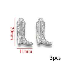 3 Pcs 304 Stainless Steel Boot Pendant Shoe Pendant Plated 18K Gold DIY Bracelet Necklace Bag Pendant Pendant - Multicolor - View 14