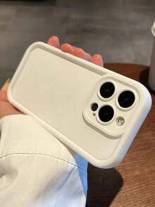 Minimalist Thick Anti-Drop White Phone Case, Compatible With IPhone 17 Pro Max/17 Pro/17 Air/17/16 Pro Max/16/16 Pro/16 Plus/16E/15/15 Plus/15 Pro/15 Pro Max/11/12/13/14 Pro Max/XS/XR/11 Pro/11 Pro Max/12 Pro/12 Pro Max/13 Pro/13 Pro Max/7 Plus/14 Pro/14 Pro Max/14 Plus/7 Plus/8 Plus/8/SE2/13 Mini/12 Mini - White - View 6