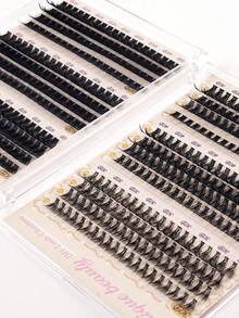 480Clusters Individual Cluster Lashes DIY Lash Extension Crossed Wispy Soft Daily Cluster Lashes Thin Band Natural False Eyelashes Lash Clusters, Eyelash Clusters, Individual Eyelashes, Lashes, Fake Lashes - D - View 5