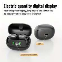 迷你TWS无线运动睡眠音乐耳机，带LED数字电量显示，兼容所有智能手机 - 彩色 - 查看 11