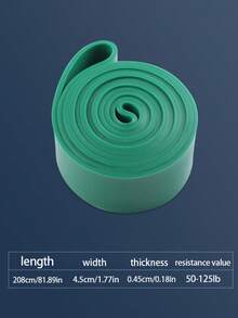 Banda de resistencia de TPE, Cinturón elástico, Cinturón de tensión, Tensor de silicona, Anillo elástico, Cinturón de fitness para ejercicios de tracción, levantamiento de pesas, yoga - Verde - Ver 3