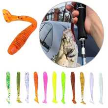 5pcs High Quality Silicone Soft Fishing Lures, Asymmetric T-Shaped Tail, Bionic Soft Tail, Fishing Bait, Artificial Lures - Multicolor - View 3