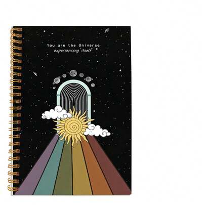 دفتر ملاحظات حلزوني بغلاف فني مقاس A5 قطعة واحدة