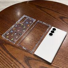 For Samsung Galaxy Z Fold 6 Case | Colorful Toy Animal Print Pattern | Transparent Crystal Clear Slim Hard PC Shockproof Anti-Scratch Full Protective Cover For Z Fold 3 4 5 6 7 Fold Case - Clear - View 3