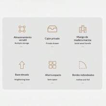 Mueble Organizador De Cocina 120*36*170cm Minimalista Moderno - Blanco - Ver 10