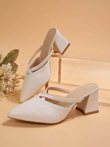FVPFVP Giày sandal đế dày mũi nhọn kiểu dáng slip-on mới cho mùa Xuân/Hè 2025, thích hợp cho hoạt động ngoài trời, giày thời trang đa năng dành cho nữ. - Màu be - Xem 7