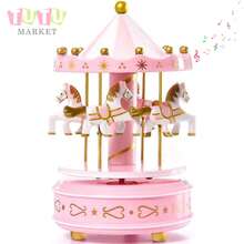 Caja De MúSica CláSica Accionada A Mano, Regalo De CumpleañOs Creativo Y RomáNtico Para Parejas, Elegante DecoracióN De Escritorio, Caja De MúSica De Carrusel Giratorio A Cuerda, Ornamento Musical Con TemáTica De Caballos Blanco-Rosa-Rojo-Azul, Caja De MúSica Decorativa Para DecoracióN De PasteleríA Y Ocasiones De Regalo, Caja De MúSica Giratoria - rosa - Ver 13
