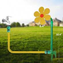 Dancing Flower Play Crazy Daisy Sprinkler Outside Toddler Sprinklers Set With Water Hose 33ft For Splash Fun In The Yard Backyard Toddlers Shower Garden Trampoline Water Play Sprinkler Dog Toy - As Pic - View 6