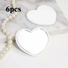 1/3/6/10/20/30/50个装心形便携式口袋镜,现代简约设计,高清画质,迷你化妆镜,学生宿舍适用,女士礼物,粉色-白色-绿色-黑色可选 - A - 查看 29