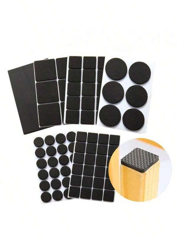 2cm/48pcs,4cm/12pcs Non Slip Furniture Pads Adhesive Hardwood Floors Protectors Grippers, Keep Furniture In Place And Silence(Styles Will Be Shipped Randomly)