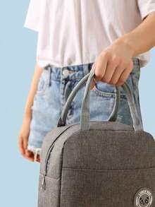 1 pieza Bolsa aislada para lonchera con asa, regalo de cocina para Navidad - Negro - Ver 4