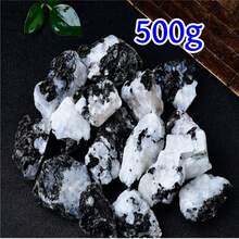 1/4/7颗彩虹月光石水晶石 - 黑色、白色和蓝色抛光宝石，适合家居装饰和节日庆典 | 万圣节、圣诞节、复活节、水晶装饰的理想之选 - 黑白 - 查看 16