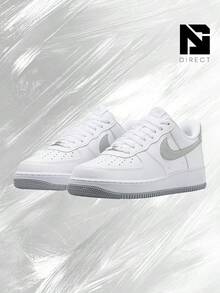 Nike Air Force 1 Low '07 White Light Smoke Grey – Men's Lifestyle Sneakers – Shoes For Man -Vintage-Spring & Summer-Inspired Running Shoes, Shock-Absorbing Comfort, Gym To Streetwear Casual Wear-Mother's Day Gifts-Father's Day Gift– FJ4146 100 - White/White/Light Smoke Grey - 查看 2