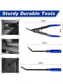 Car Auto Trim Removal Disassembly Dismantling Complete Special Tool Kit Box Set Clip Pliers Fastener Remover Automotive Stereo Removal Hand-Held Disassembly Tools Stuff Accessories Novelties Supplies Essentials - Upgraded - View 4