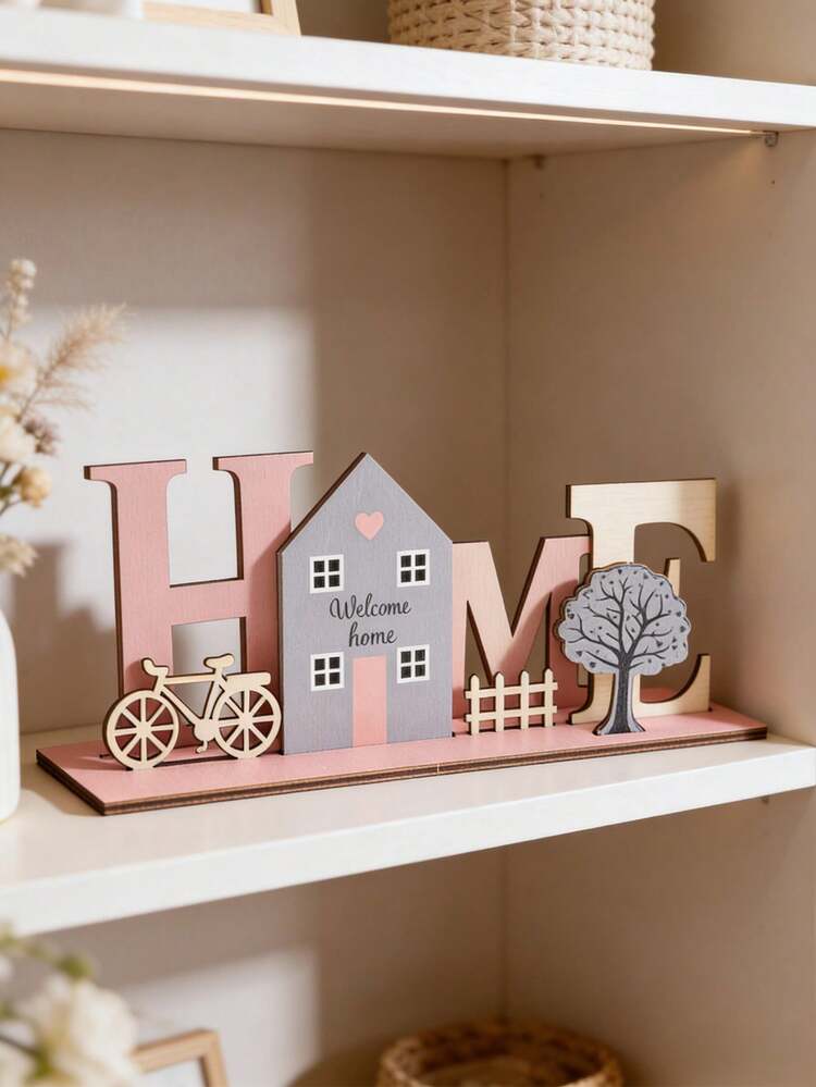 1set Wooden Baby Room Decorative Ornaments, Rustic Wooden Letter HOME Decor, Creative Wooden Craft, English Letter Home Decoration, Office, Living Room, Baby Bedroom Decor, Ideal Gift For Friends, Loved Ones, Perfect For Home, Holiday Parties,Home Decor,Baby Shower Gift,Gender Reveal Gift - Wooden Home - View 1