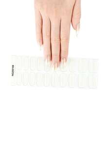 1 Box Of 20pcs Natural Looking Long Lasting Classic Valentine's DIY Simple Transparent Design UV Gel Nail Stickers, Easy To Wear And Remove Nails Nail Supplies - Multicolor - View 3