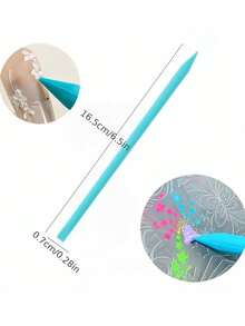 1pc Nail Art Printing Tool, Silicone Nail Art Stick, Essential For Nail Technicians, Pigment Mixing Stick, Resin Mixing, Handcraft, Handicraft - Multicolor - View 9