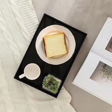 صينية شفافة من الأكريليك مع مقبض، 30 * 20 سم، مثالية لتقديم القهوة والمقبلات والإفطار وتنظيم أدراج المكياج على سطح المطبخ - متعدد الألوان - مشاهدة 4