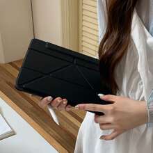 Ốp bảo vệ máy tính bảng 3 trong 1 tối giản, màu trơn, có nam châm, dễ thương, tương thích với Apple iPad thế hệ thứ 11, iPad Pro phiên bản mới 2025, iPad thế hệ thứ 10, iPad Air 7/6, 11 inch, có khe cắm bút cảm ứng, chống cong vênh, ốp bảo vệ máy tính bảng thời trang dành cho nữ. - Nhiều màu - Xem 18