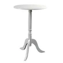 OISE ART STORE Tavolo Tavolino 50x45cm Legno Tondo Bianco Moderno Classico Shabby Chic 689307 - - Multicolore - Visualizzare 2