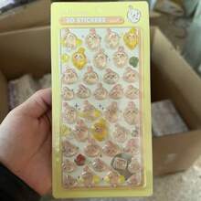 1张儿童动漫卡通3D贴纸，可爱动物猫咪贴纸，DIY手工3D贴纸，适用于DIY手机壳、DIY贴纸笔记本、DIY手工、笔记本电脑、礼品包装、派对装饰，完美的节日礼物，送给粉丝和朋友的礼物，返校礼物（款式随机） - 彩色 - 查看 8