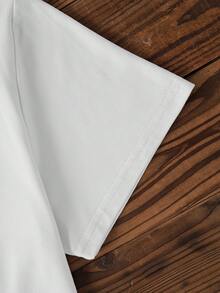 Disney Men's Mickey Mouse T-Shirt, Surreal Desert Window Pattern, Casual Streetwear T-Shirt, Street Style Top, Men's Clothing, Carnival Theme Outfit. - White - View 4