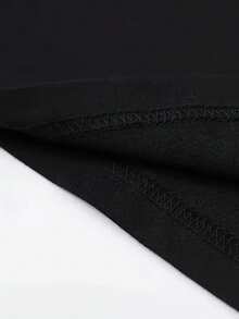 GYM THEME Print Tank Top, Round Neck Gym & Outdoor Sports Apparel, Summer Fitness Shirts, Training Gear, Sporty Design, Durable Construction, Performance Wear, Casual Athletes, Gym Shirts, Comfortable Fit Shirt, Workout Clothing, Street Style, Fitness Exercise Enthusiasts ﻿ - màu đen - Xem 4