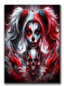 Gothic Clown Girl 5D Diamond Painting Kits For Adults, Diamond Art Diamond Painting Full Drill Crystal Rhinestone Embroidery Craft Kits For Home Wall Decor Gifts - Multicolor - View 2