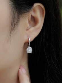 Bông tai Moissanite bạc 925 cho nữ, bông tai đinh tán không gây dị ứng, thiết kế tối giản sang trọng, chống oxy hóa, thích hợp đeo hàng ngày, quà tặng cho Ngày Valentine, Ngày của Mẹ, đám cưới, lễ đính hôn, sinh nhật, đóng gói hộp quà. - Phong cách 2 - Xem 4