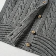 Polo Ralph Lauren Classic Embroidered Wool Cardigan  ,Women's Knitwear - 灰色 - 查看 4