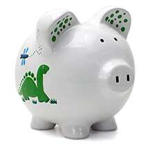 Hucha de Cerámica para Ahorro en Forma de Casa Temática de Acampada Regalo Decorativo para Niños y Adultos-B029 - Dinosaurio - Ver 5