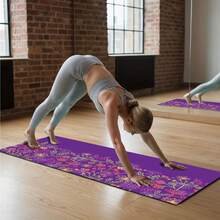 1pc 71*22inch Yoga Mat, Various Patterns Available, Non-Slip & Durable, Extra Wide & Thick, Suitable For Home Use, Fitness, Beginner Yoga Training - Multicolor - View 4