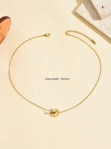 1 pieza Collar de acero de titanio con números romanos y diamantes de imitación, regalo de estudiante, apropiado para uso diario - Plateado - Ver 12