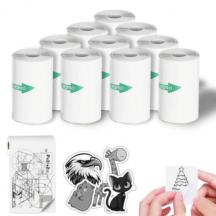 Sticker Printer Paper, Mini ThermalPrinter Paper, Inkless Print Papers For Most Mini Instant Camera, Photo Labels, For Photos, To-Do Lists - 57mm Width - View 2