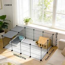 Easy Assembly Hamster Fence, Freely Assembled Small Animal Cage, Rabbit Fence, Indoor Home Use - Multicolor - View 11