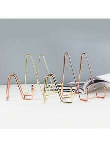 Multi-Function Metal Display Rack - Metal Stand Suitable For Plates, Books, Photo Display - Ideal For Home Decor And Art Display - Multicolor - View 3