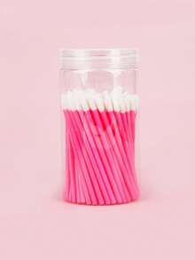 100-Piece Bottle Convenient Disposable Lip Stick, Lip Brush, Lipstick And Gloss Applicator Lint-Free Cosmetic Brush Beauty Tool - Multicolor - View 11