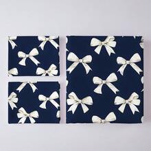 2/3件套数码蝴蝶结印花被套组（1个被套，1/2个枕套，不含被芯和枕芯），亲肤柔软舒适，适用于酒店、客房、宿舍、卧室、床上用品，四季皆宜。 - 彩色 - 查看 4