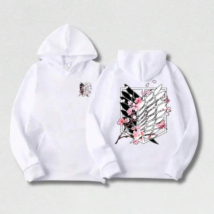 Sudadera con capucha de Eren Yeager de , ropa de calle Harajuku, sudaderas Shingeki No Kyojin, camisetas gráficas de anime, camisetas gráficas, suéter, sudaderas - 3 - Añade 2