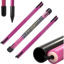 Alignment Sticks, 2 Pack Plastic 49 Inch Collapsible Alignment Stick Practice Rods Aid Aiming, Putting, Swing Trainer, Posture Corrector With Tube Case, Training Equipment - 粉色 - 查看 3