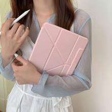 3-In-1 Minimalist Solid Color Magnetic Cute Tablet Protective Case Compatible With Apple  11th Gen,  Pro 2025 New Version,  10th Gen,  Air 7/6, 11 Inch, With Pencil Slot, Anti-Bending, Fashionable Tablet Protective Cover For Girls - 彩色 - 查看 108