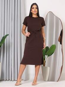 Casual Elegant Conservative / Modest Knot Beach - Óxido marrón - Ver 2