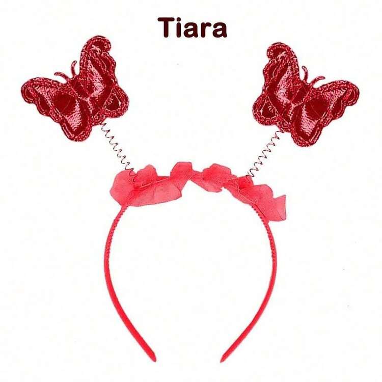 Kit Of 3 Butterfly Wing Fairy Costume With Wand And Tiara - 紫丁香 - 查看 4